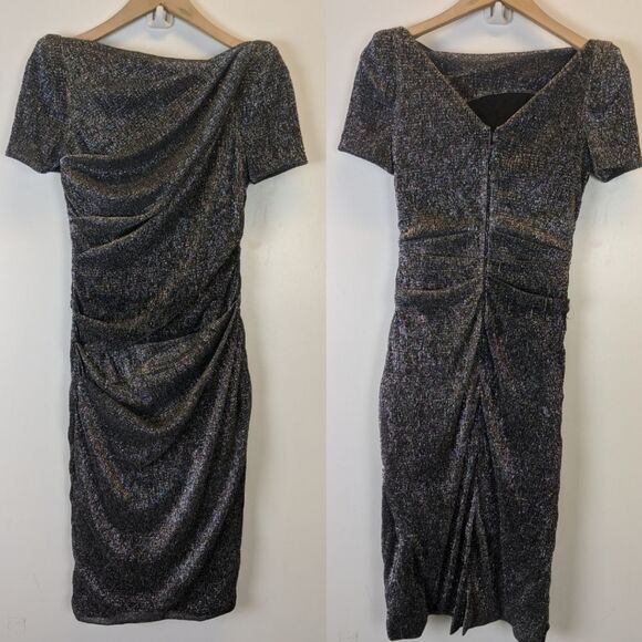Talbot Runhof Metallic Ruched Dress - Picture 2 of 6